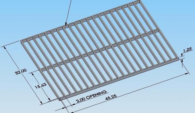 Galvanized Steel Grating Weight / Steel Platform Bar Grating / Steel Walkway dengan harga murah