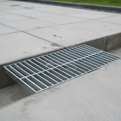Hot Dip Galvanized Heavy Duty Steel Grating Drain Cover - Corrosion Resistant Trench Drain Cover for Outdoor Floor Grate Drainage