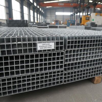 Hot-dip Galvanized Corrosion Resistant High Load-Bearing Stainless Steel Bar Grating untuk penggunaan industri