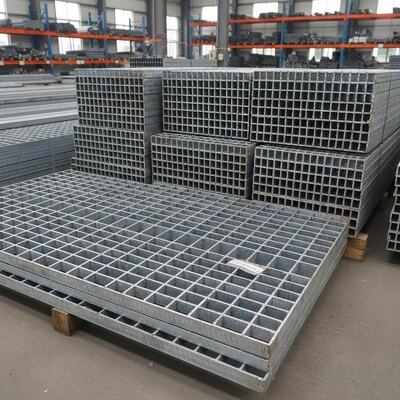Hot Dip Galvanized Heavy Duty Steel Grating Customized Metal Grid untuk penggunaan industri