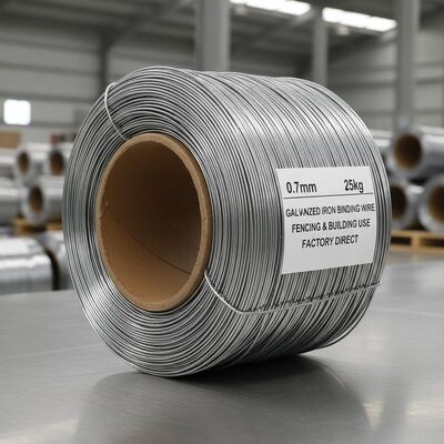 0.7mm 25kg/Roll Corrosion Resistant Galvanized Iron Binding Wire for Fencing and Construction
