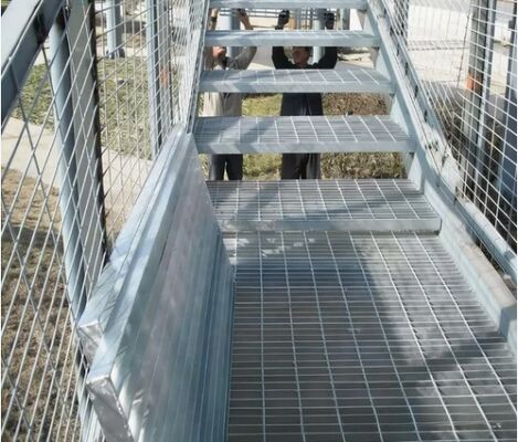 Galvanized Steel Bar Grating dengan Bar Cross Welded untuk Lantai Platform Industri