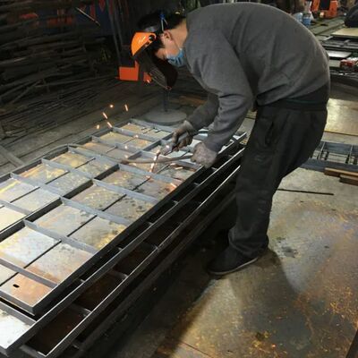 Galvanized Steel Bar Grating dengan Bar Cross Welded untuk Lantai Platform Industri