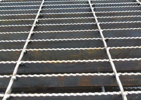 Q235 Carbon Steel Bar Grating, Galvanized Steel Grating Flooring ISO9001 Persetujuan