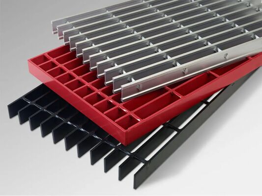 Heavy Duty Q235/Q345 Carbon Steel Grating dengan Ketebalan 3/4/5/6/8/9/10mm dan Garansi 5 Tahun