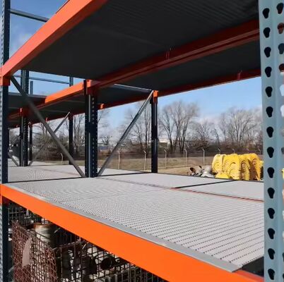 Galvanized Heavy Duty Anti-Slip Steel Grating untuk penyimpanan dan keamanan industri